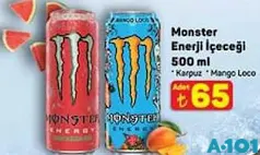 MONSTER ENERJİ İÇECEĞİ 500 ML fiyat ve kampanya bilgisi